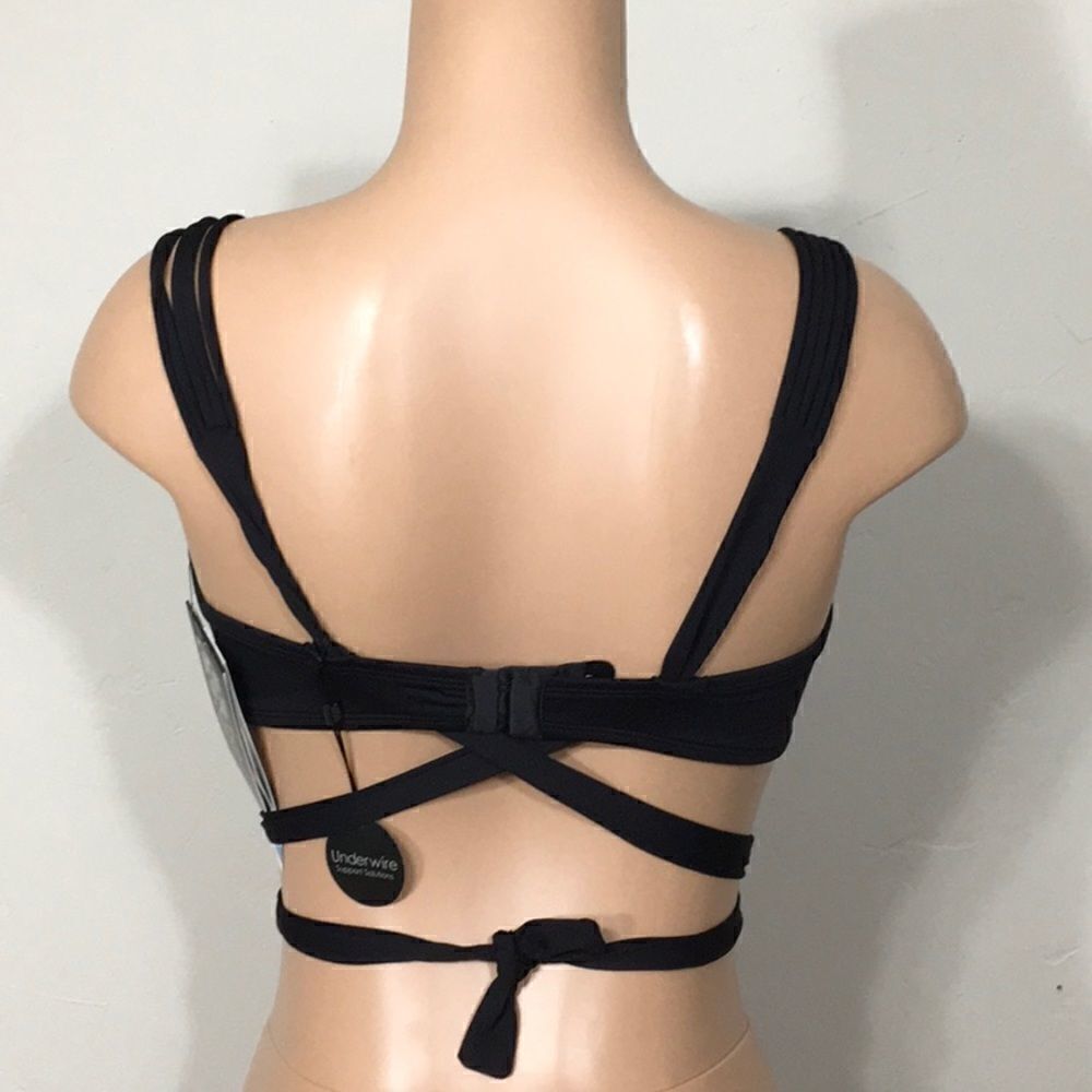 New. COCO REEF adjustable multi-way black Strappy bikini top. 32/34-C - Picture 10 of 13